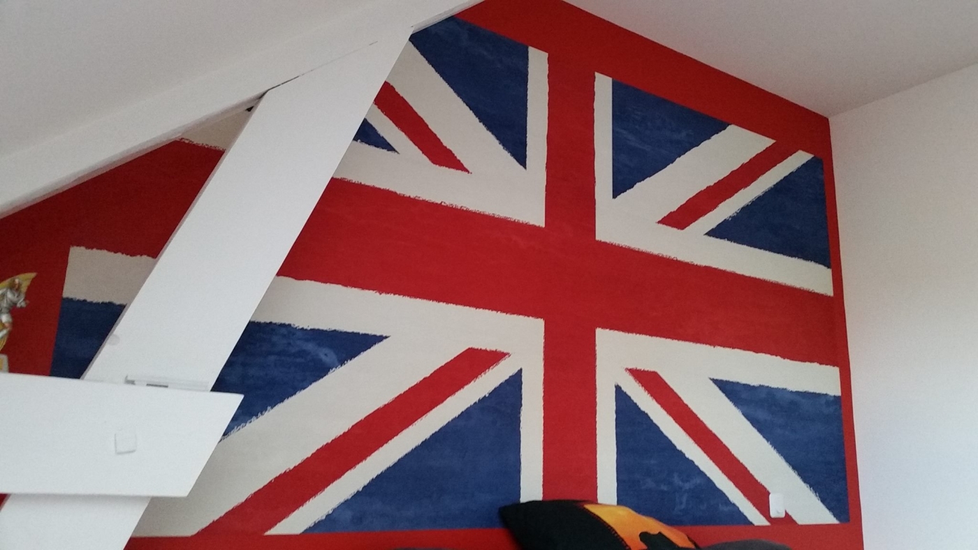 Peinture drapeau anglais artisan